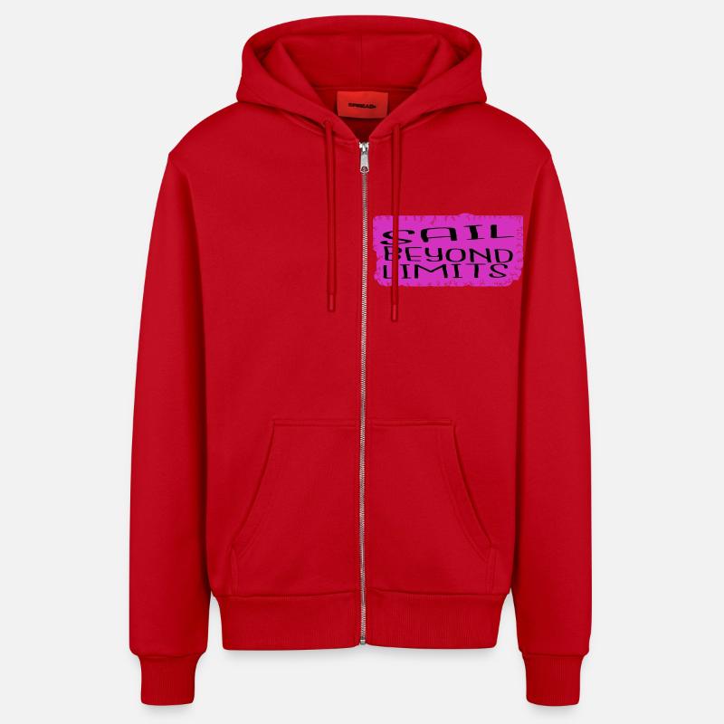 Blagues Humour Expériences palpitantes Bday - Veste à capuche bio décontractée fabriquée en UE - rouge