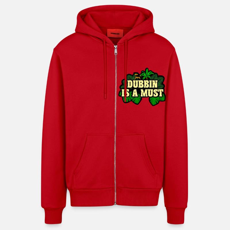 Dubbin est un Must - Veste à capuche bio décontractée fabriquée en UE - rouge