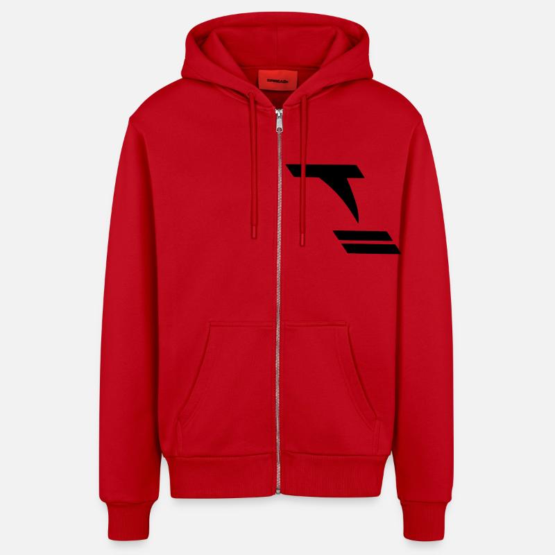 Tornado - Organic Relaxed Kapuzenjacke Made in EU - Rot