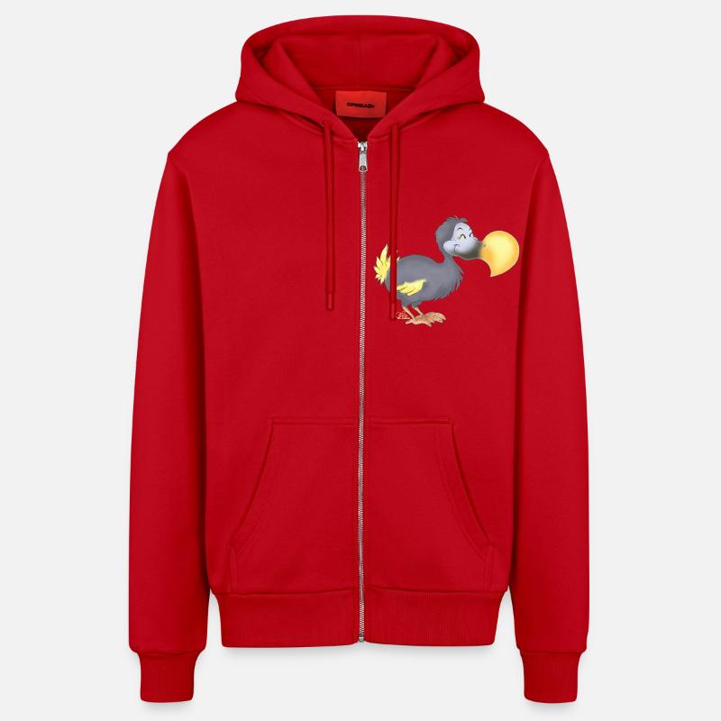 Dropsiger Dodo - Veste à capuche bio décontractée fabriquée en UE - rouge