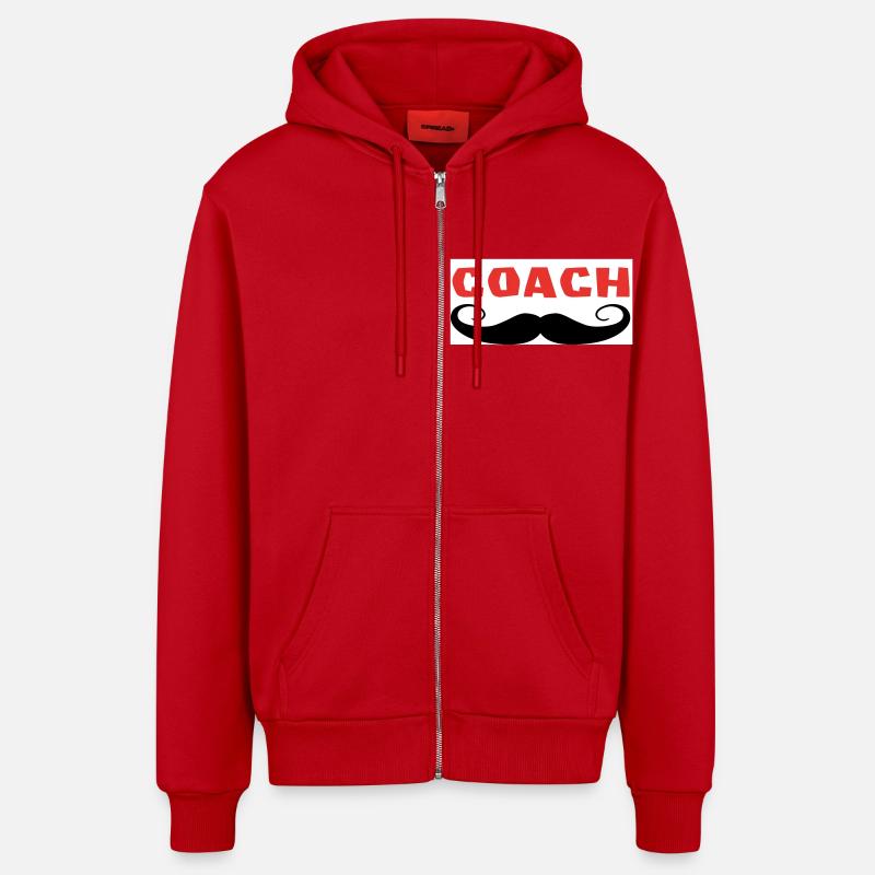 COACH Moustache - Veste à capuche bio décontractée fabriquée en UE - rouge