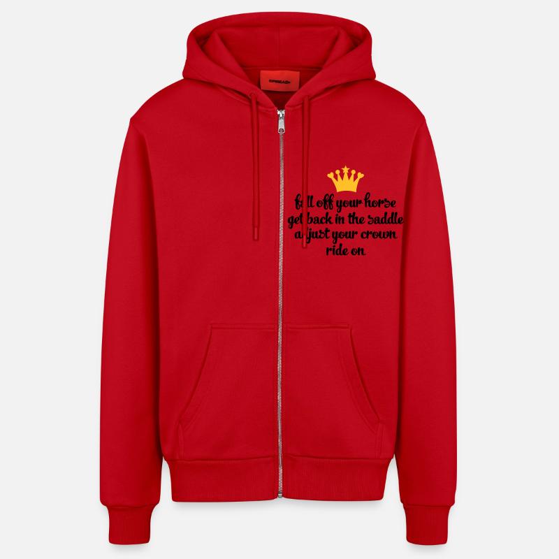 ride - Organic Relaxed Hooded Jacket Made in EU - red