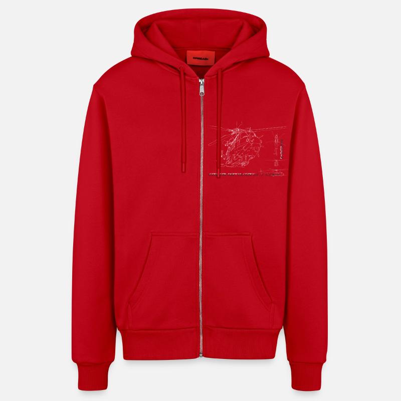 Caracal Board Staff 2 - Veste à capuche bio décontractée fabriquée en UE - rouge