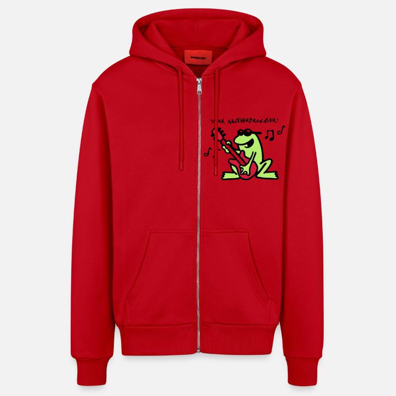 frog_n_roll_072011_a_3c - Veste à capuche bio décontractée fabriquée en UE - rouge