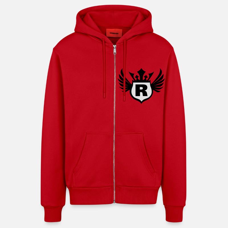 schild_r_f2 - Veste à capuche bio décontractée fabriquée en UE - rouge