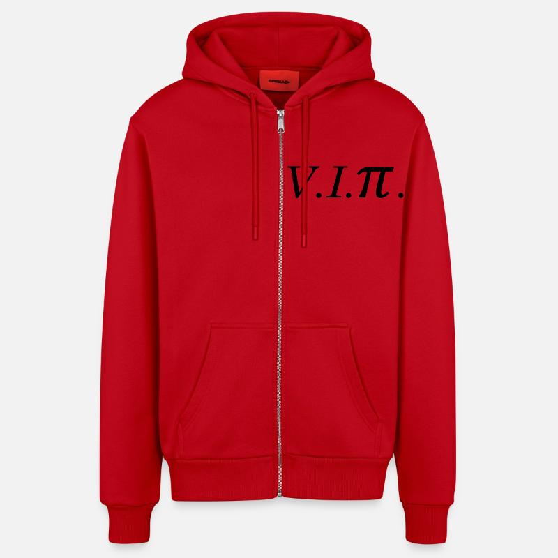 vipi2 - Veste à capuche bio décontractée fabriquée en UE - rouge