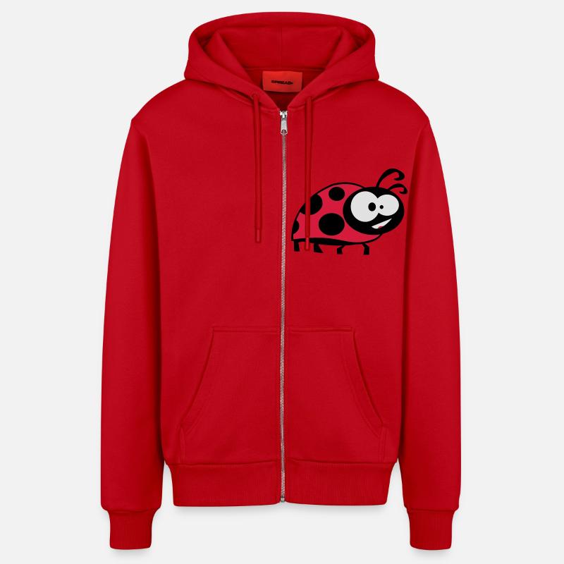 ladybug der Marienkäfer - Organic Relaxed Kapuzenjacke Made in EU - Rot