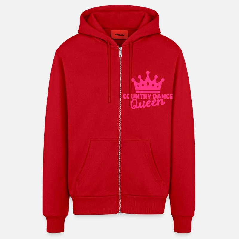 Country dance Queen - Veste à capuche bio décontractée fabriquée en UE - rouge