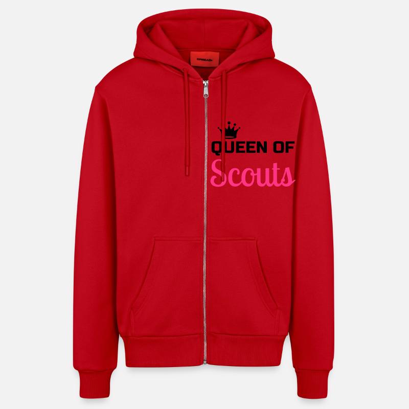 scout / scouting / scoutisme / guide - Veste à capuche bio décontractée fabriquée en UE - rouge