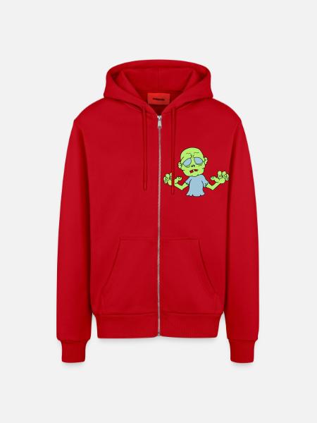 (zombie_2) - Organic Relaxed Kapuzenjacke Made in EU - Rot