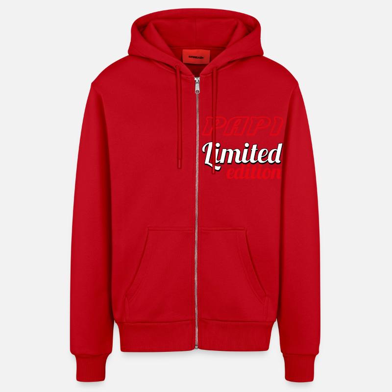 PAPI LIMITED EDITION - Veste à capuche bio décontractée fabriquée en UE - rouge