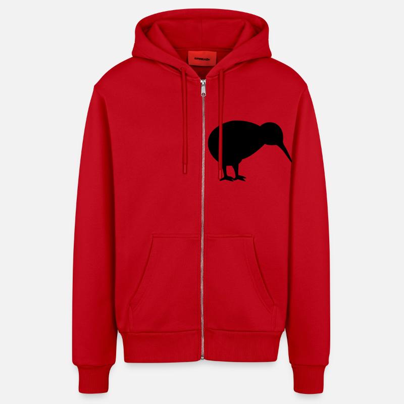 Kiwi - Veste à capuche bio décontractée fabriquée en UE - rouge