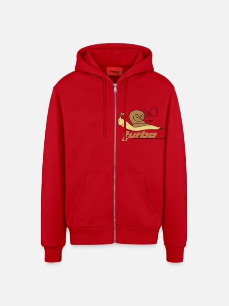 Turbo Schnecke - Organic Relaxed Kapuzenjacke Made in EU - Rot