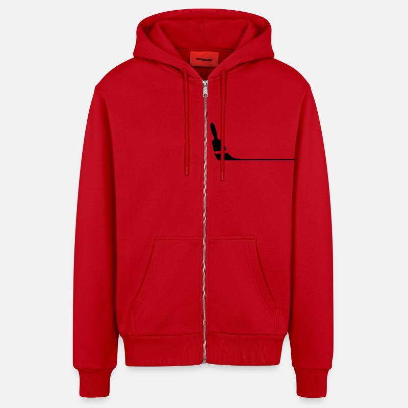 brusch_paint - Veste à capuche bio décontractée fabriquée en UE - rouge