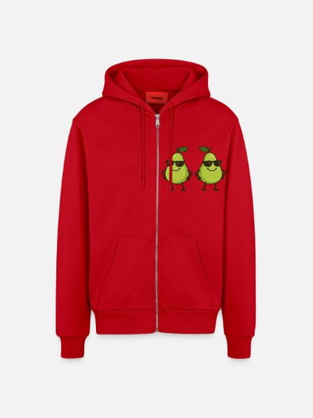 birne comic cool 2 - Organic Relaxed Kapuzenjacke Made in EU - Rot