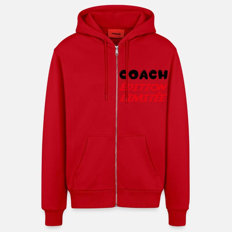 COACH édition limitée - Veste à capuche bio décontractée fabriquée en UE - rouge