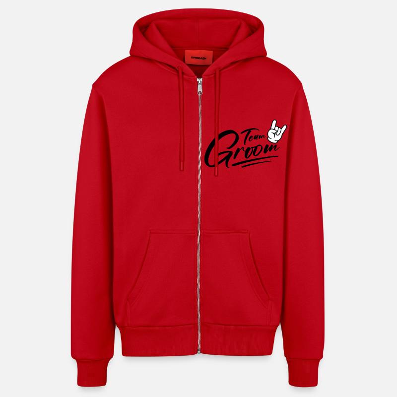 Marié Equipe Marié Bavier - Veste à capuche bio décontractée fabriquée en UE - rouge