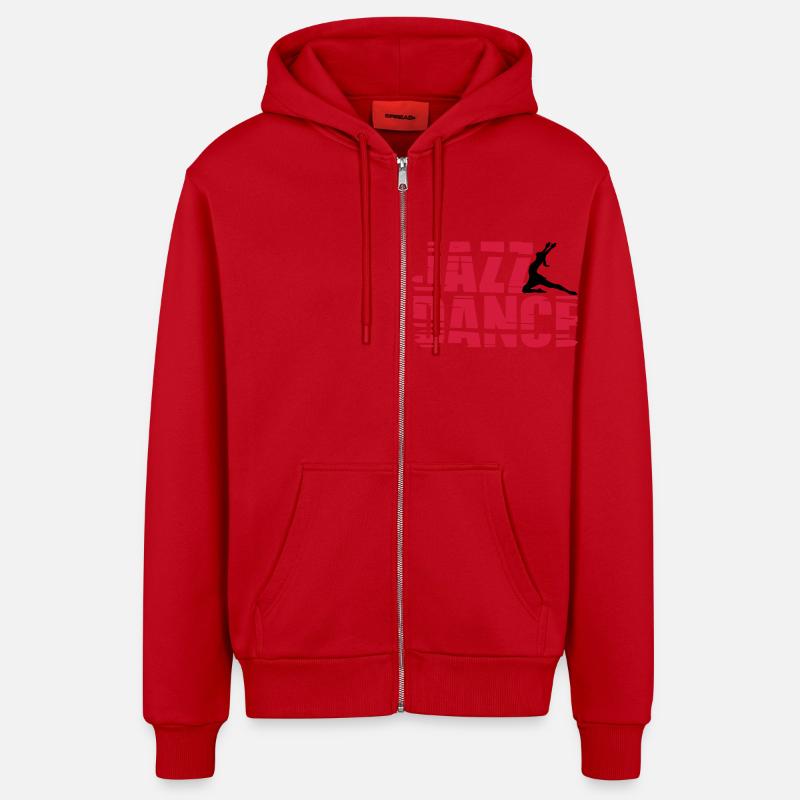 Jazz Dance - Organic Relaxed Kapuzenjacke Made in EU - Rot