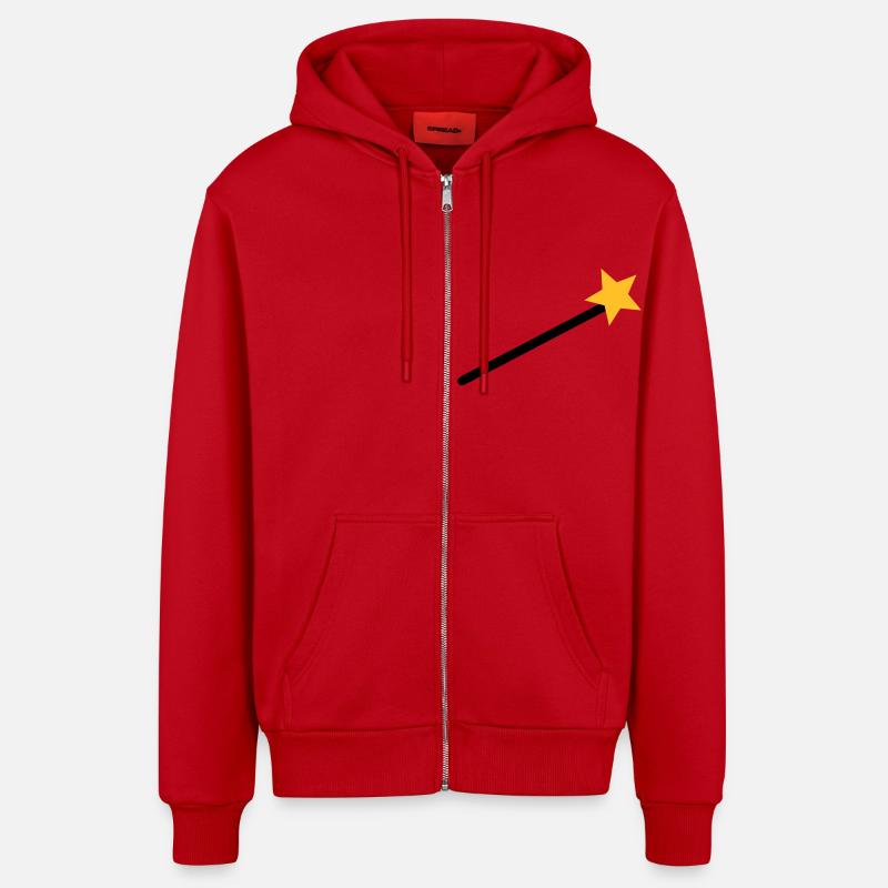 Magicien - Veste à capuche bio décontractée fabriquée en UE - rouge