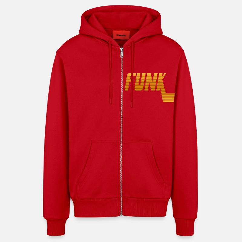 Funk 2 - Veste à capuche bio décontractée fabriquée en UE - rouge