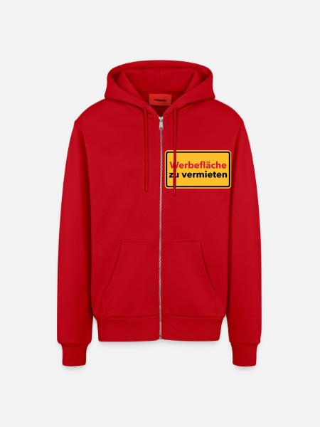 Werbung - Organic Relaxed Kapuzenjacke Made in EU - Rot