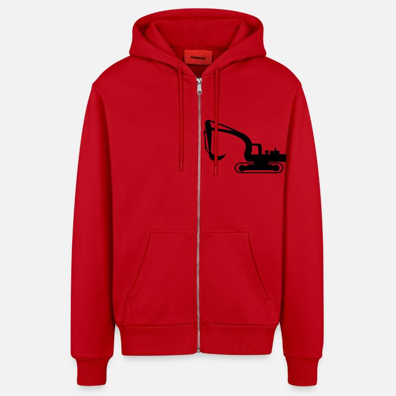 bagger - Veste à capuche bio décontractée fabriquée en UE - rouge