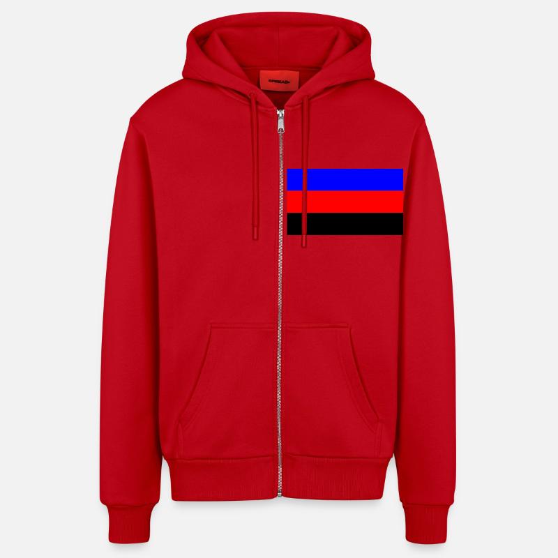 polyamor pride - Organic Relaxed Kapuzenjacke Made in EU - Rot