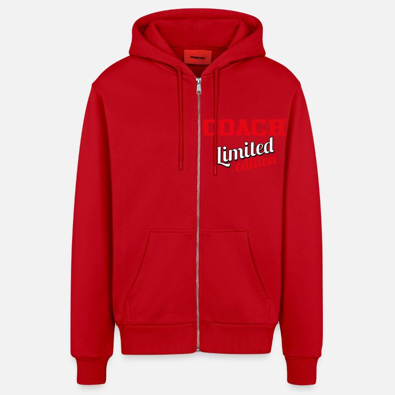 COACH LIMITED EDITION - Veste à capuche bio décontractée fabriquée en UE - rouge