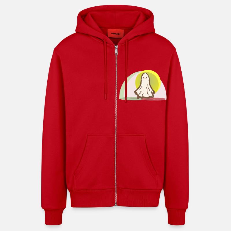 Anime Ghost Je suis Starlight - Veste à capuche bio décontractée fabriquée en UE - rouge