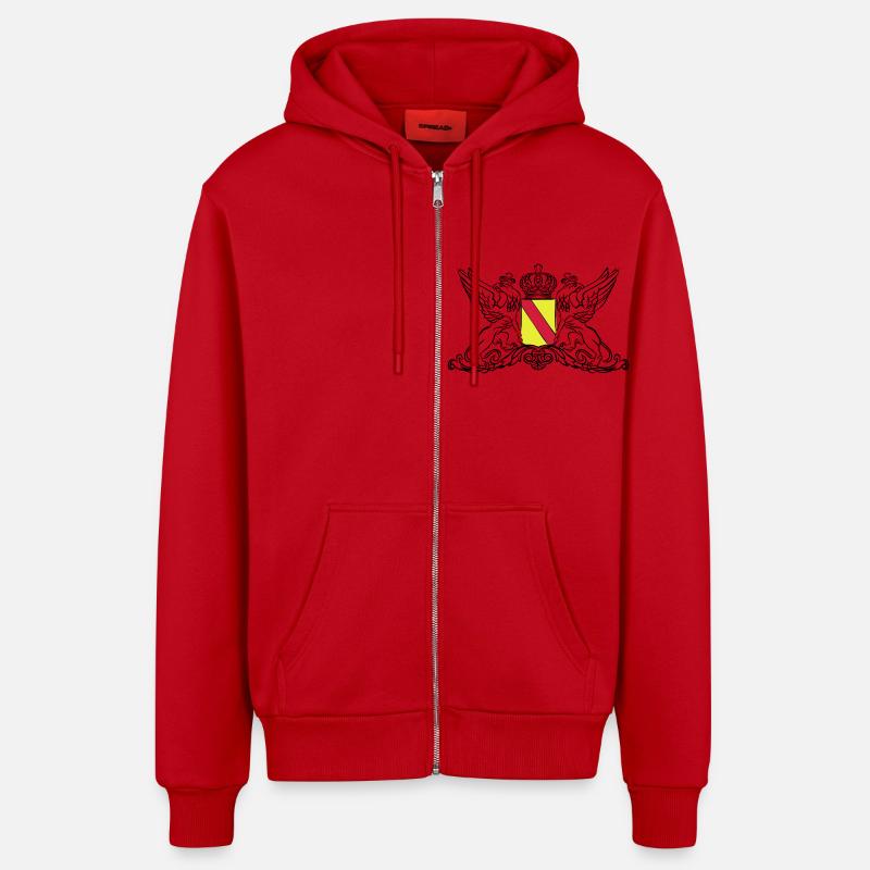 BADEN - Organic Relaxed Kapuzenjacke Made in EU - Rot