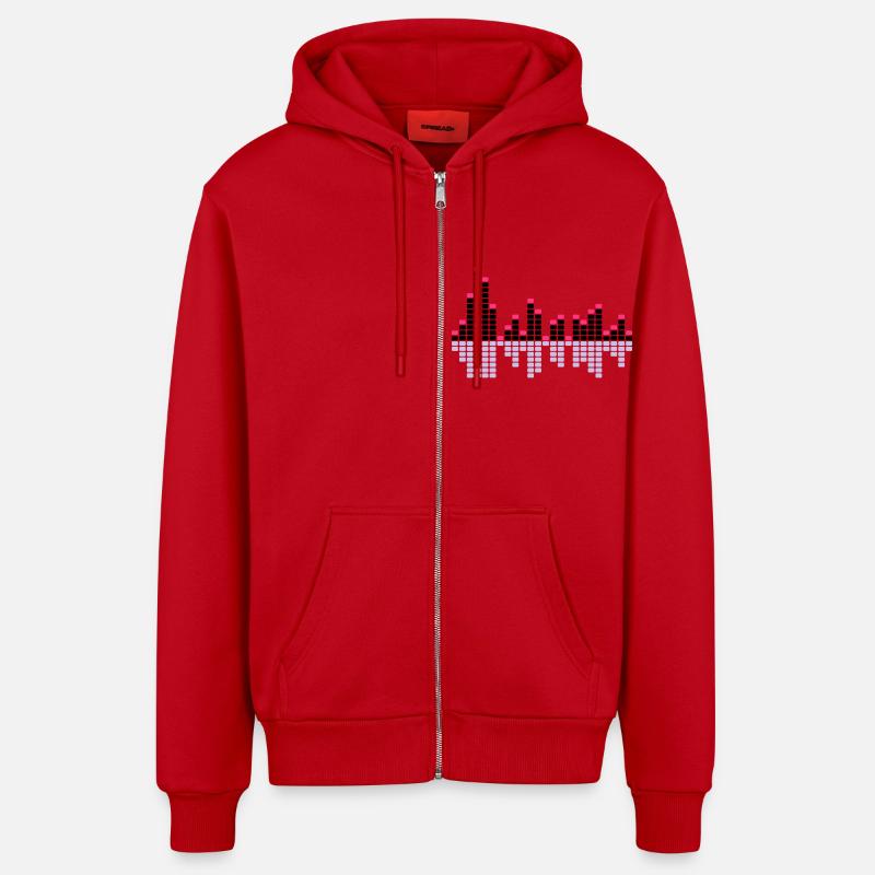 Equalizer1 3C. - Veste à capuche bio décontractée fabriquée en UE - rouge