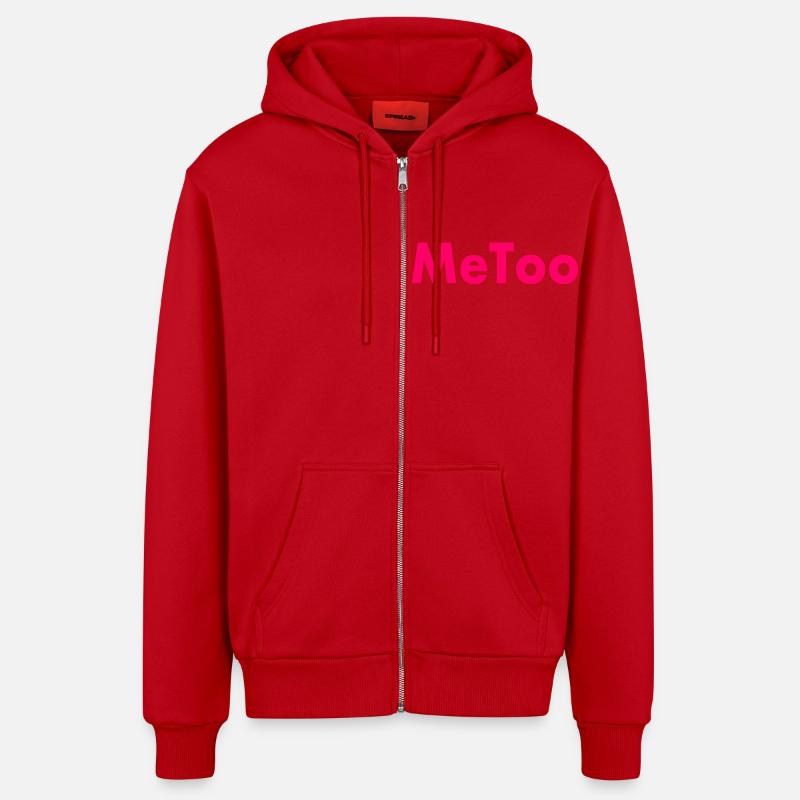 Metoo - Veste à capuche bio décontractée fabriquée en UE - rouge