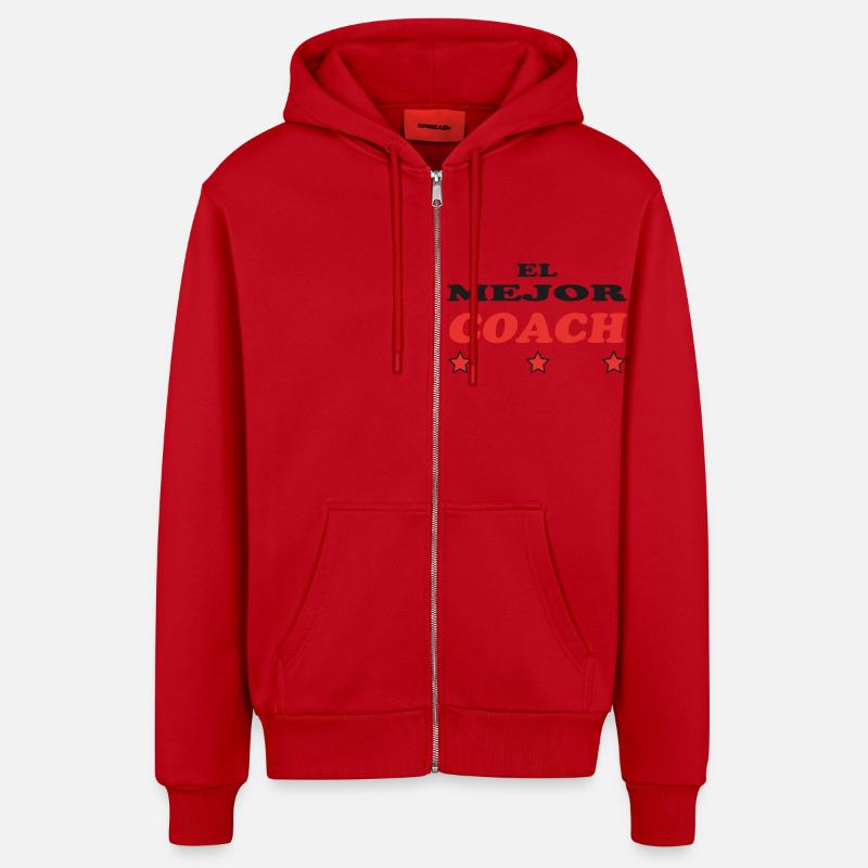 EL MEJOR COACH - Veste à capuche bio décontractée fabriquée en UE - rouge