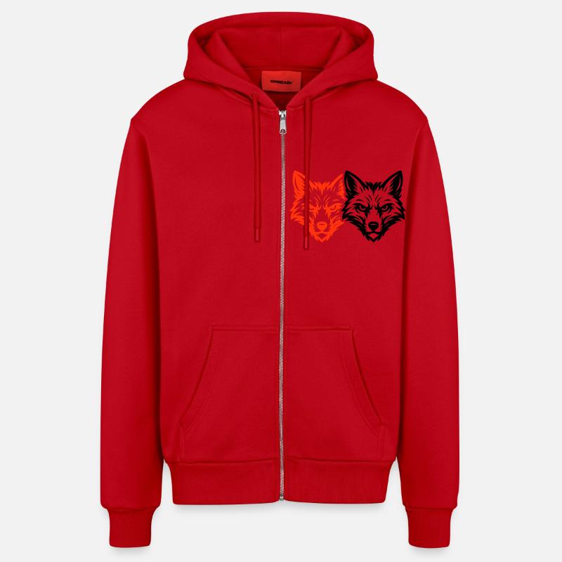 L’équipe Fox Head - Veste à capuche bio décontractée fabriquée en UE - rouge