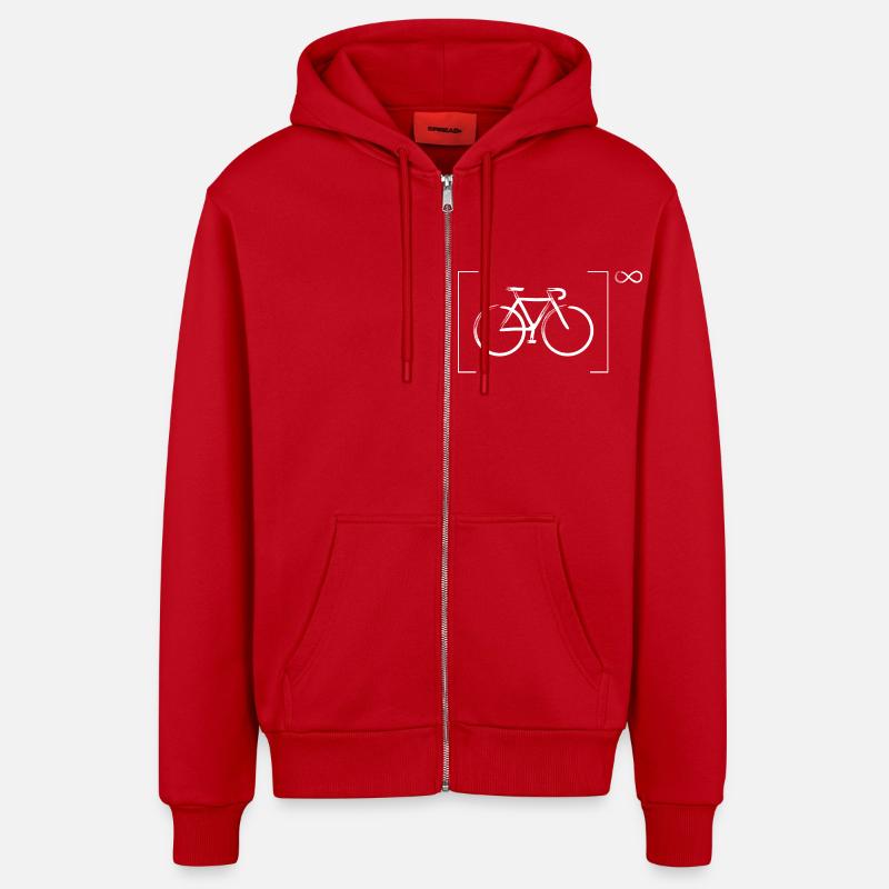 Infinit - Veste à capuche bio décontractée fabriquée en UE - rouge