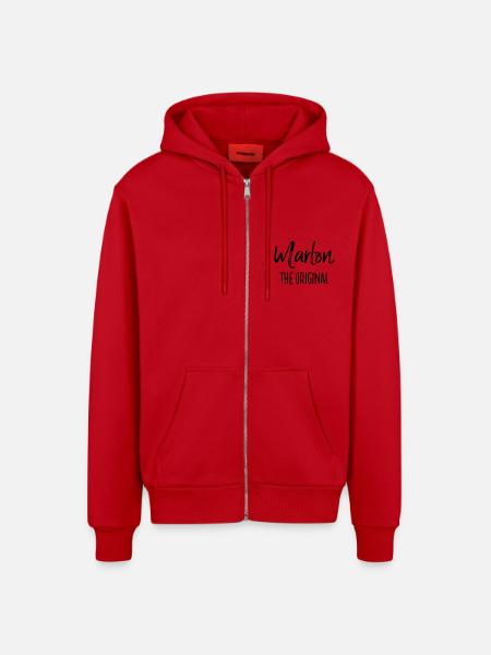Marlon - Organic Relaxed Kapuzenjacke Made in EU - Rot