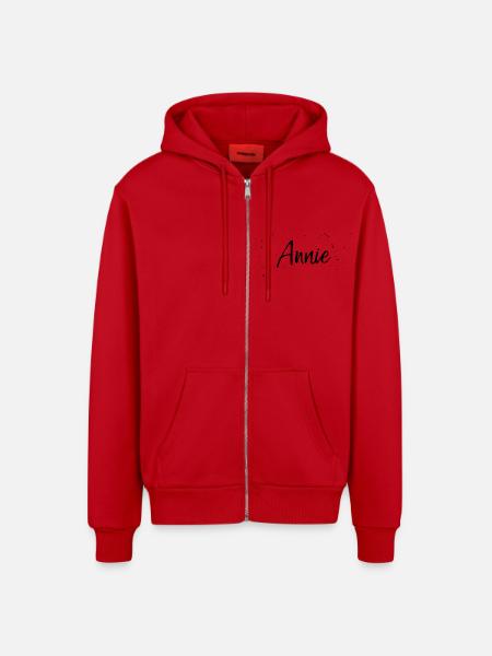 Annie - Organic Relaxed Kapuzenjacke Made in EU - Rot