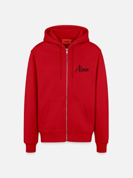 Alina - Organic Relaxed Kapuzenjacke Made in EU - Rot