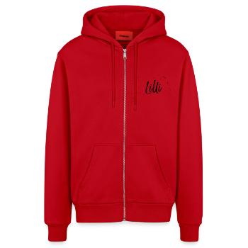 Lilli - Organic Relaxed Kapuzenjacke Made in EU - Rot - Vorne