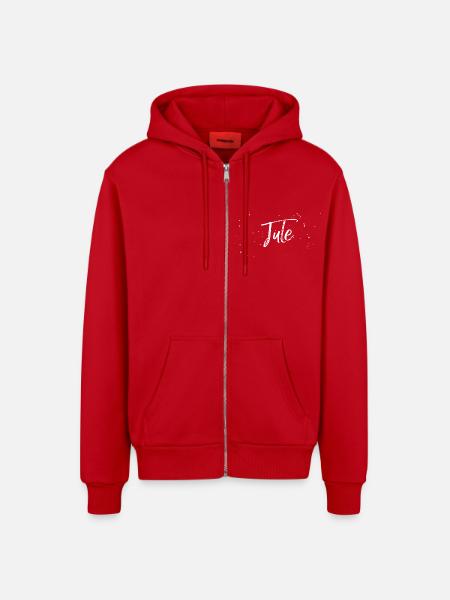 Jule - Organic Relaxed Kapuzenjacke Made in EU - Rot