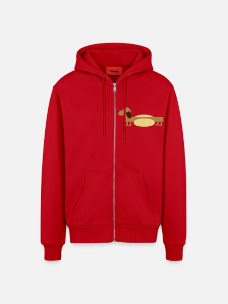 Hot-Dog - Organic Relaxed Kapuzenjacke Made in EU - Rot