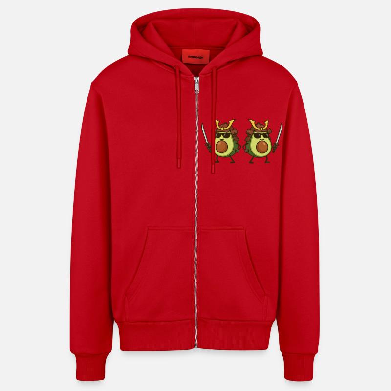 Avocat Samouraï 2 - Veste à capuche bio décontractée fabriquée en UE - rouge