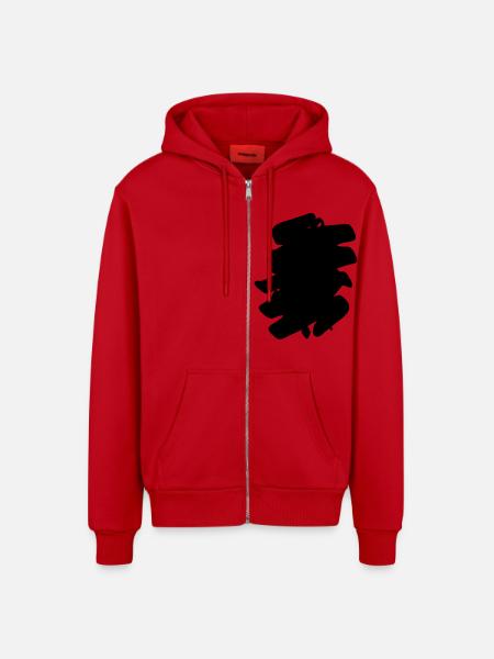 Vibe with me - Organic Relaxed Kapuzenjacke Made in EU - Rot