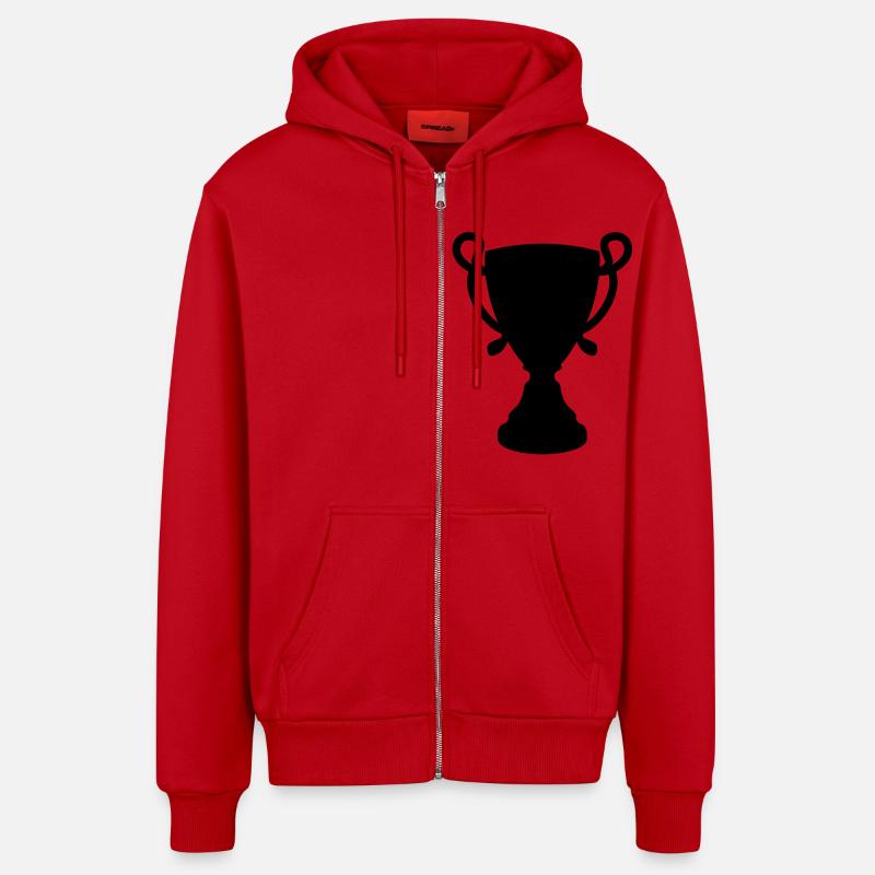 pokal__f1 - Veste à capuche bio décontractée fabriquée en UE - rouge