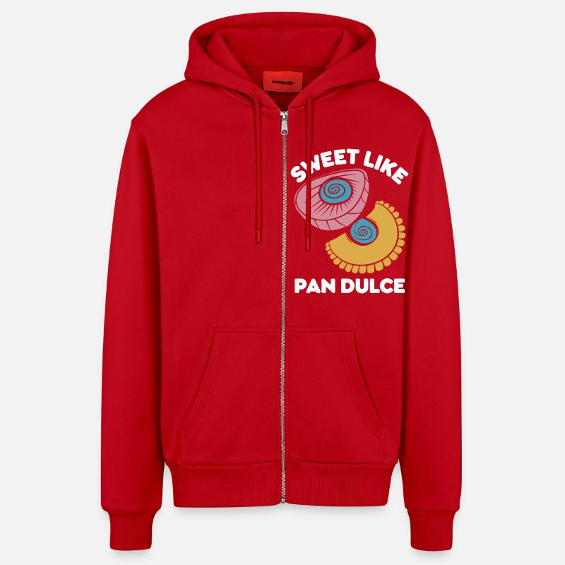 Design mignon pour Pan Dulce - Veste à capuche bio décontractée fabriquée en UE - rouge