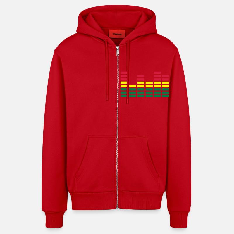 Equalizer - Veste à capuche bio décontractée fabriquée en UE - rouge