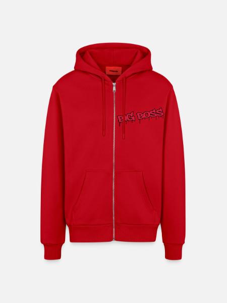 Big Boss - Organic Relaxed Hooded Jacket Made in EU - red
