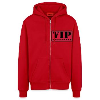 vip - Organic Relaxed Kapuzenjacke Made in EU - Rot - Vorne