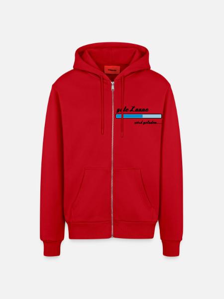 Gute Laune wird geladen... - Organic Relaxed Kapuzenjacke Made in EU - Rot