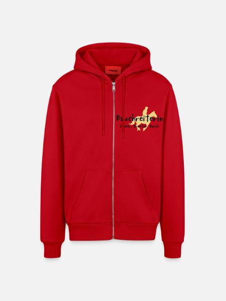 Buschreiterin - Organic Relaxed Kapuzenjacke Made in EU - Rot